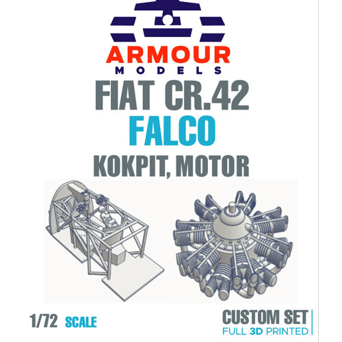 Fiat C.R 42 Falco motor a kokpit, 1:72